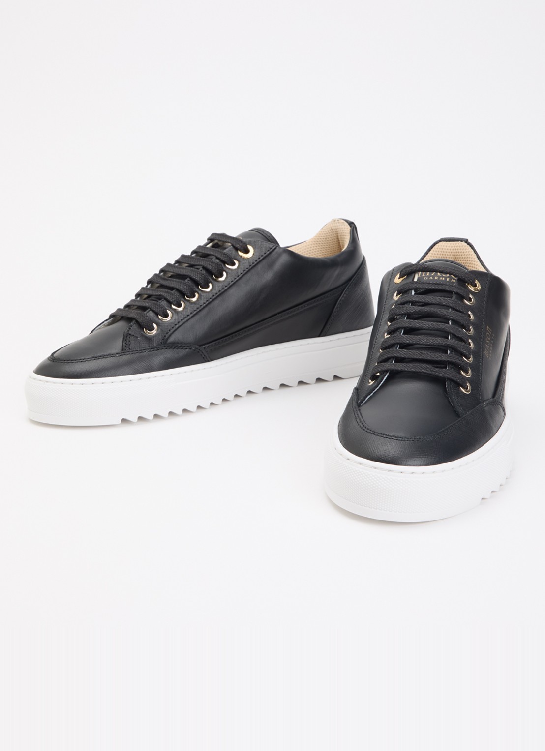 Mason Garments Tia Semplice sneaker van leer - detail 2 zwart