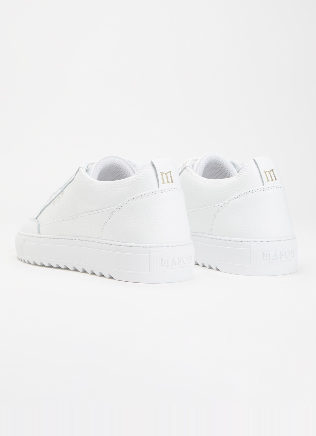 Mason Garments Tia sneaker van leer - achterkant gebroken wit