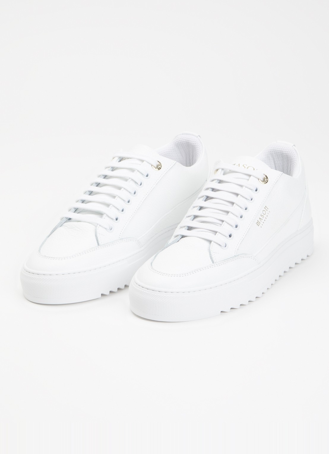Mason Garments Tia sneaker van leer - detail 2 gebroken wit