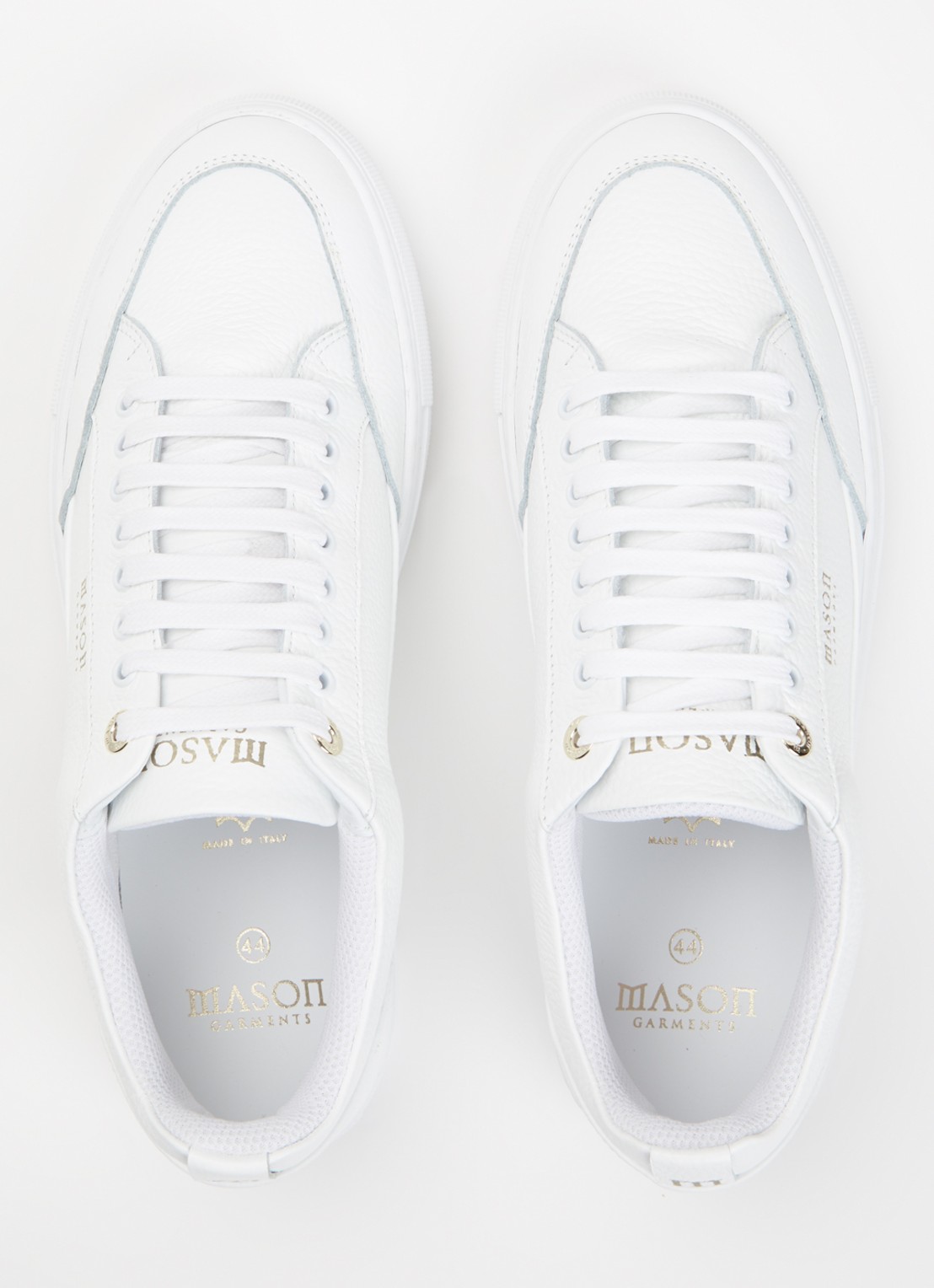 Mason Garments Tia sneaker van leer - detail 3 gebroken wit