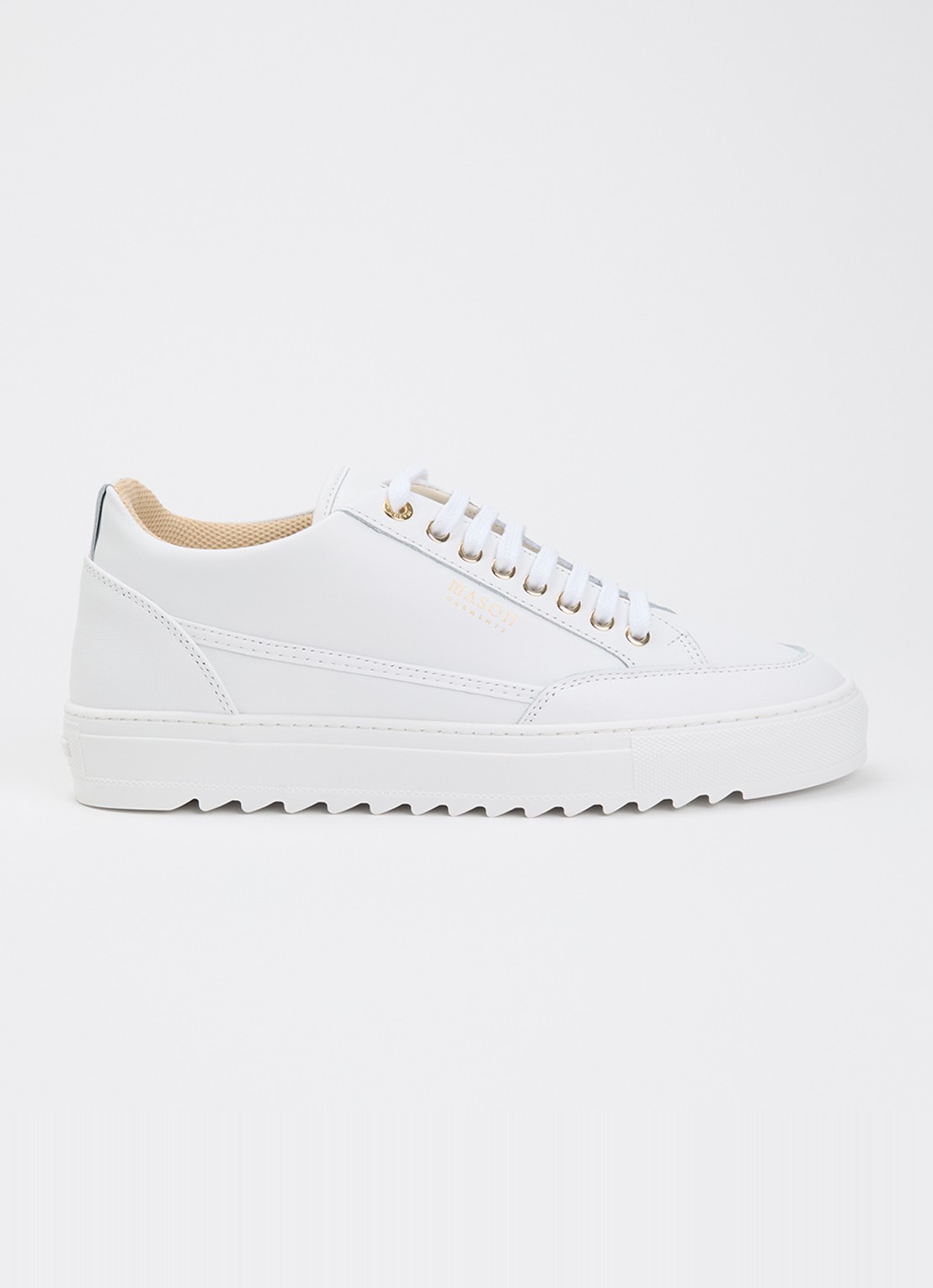 Mason Garments Tia sneaker van leer - voorkant 5 wit