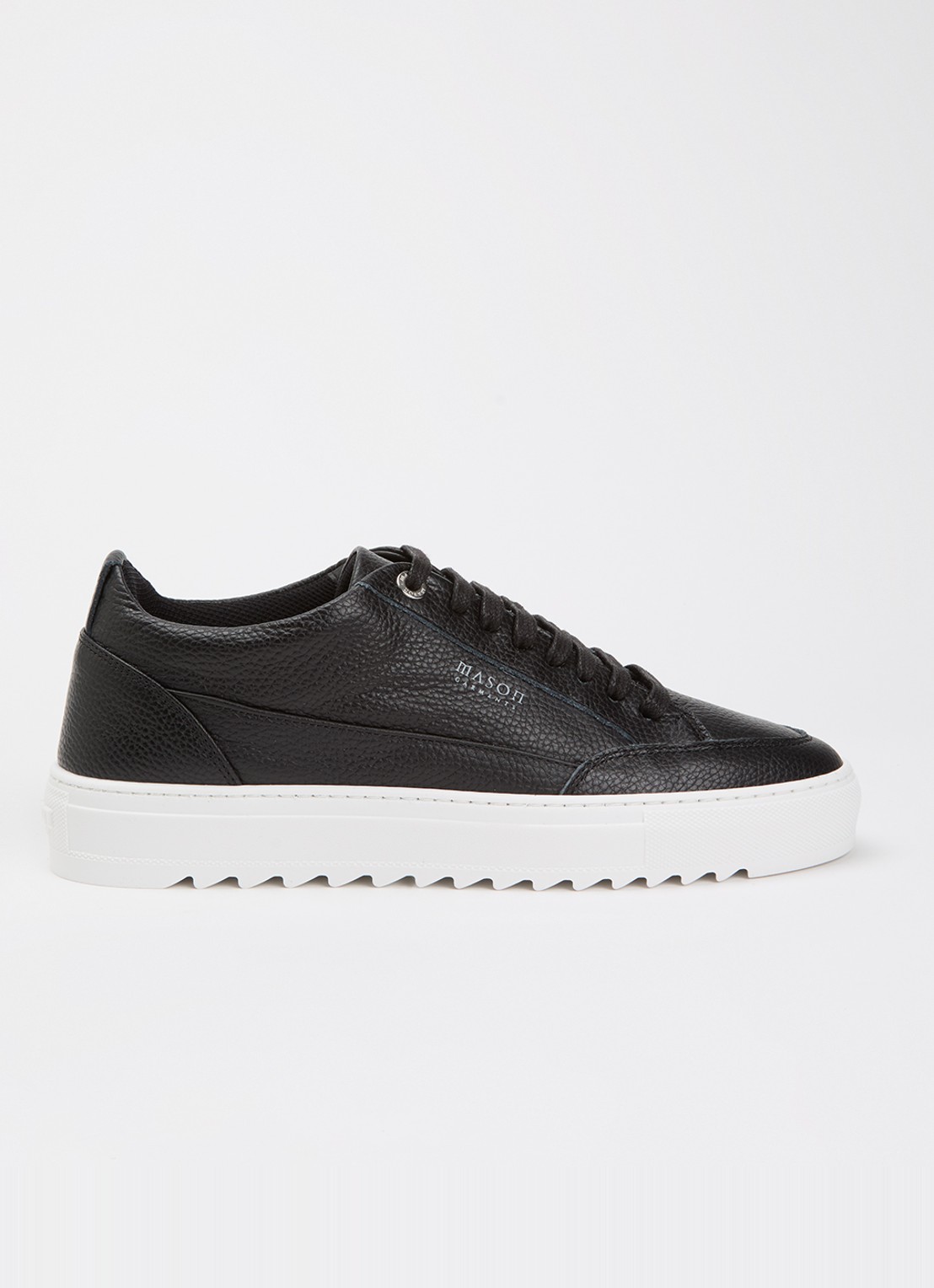 Mason Garments Tia sneaker van leer - voorkant 4 zwart