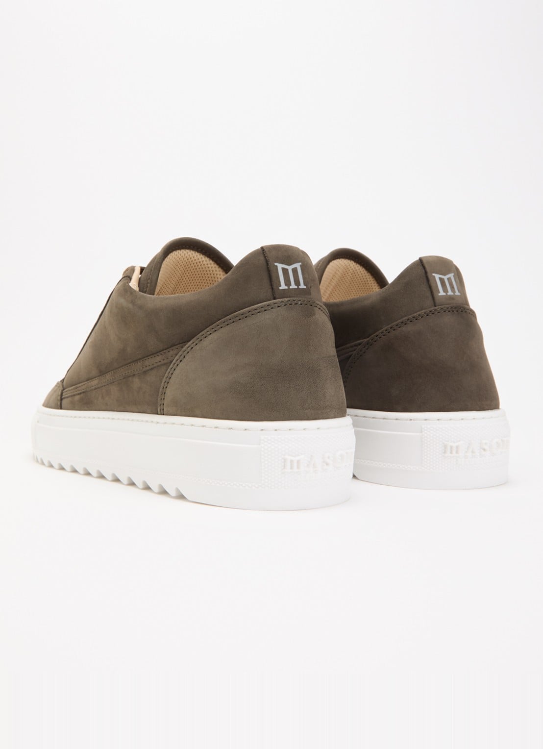 Mason Garments Tia sneaker van leer - achterkant 4 donkergroen