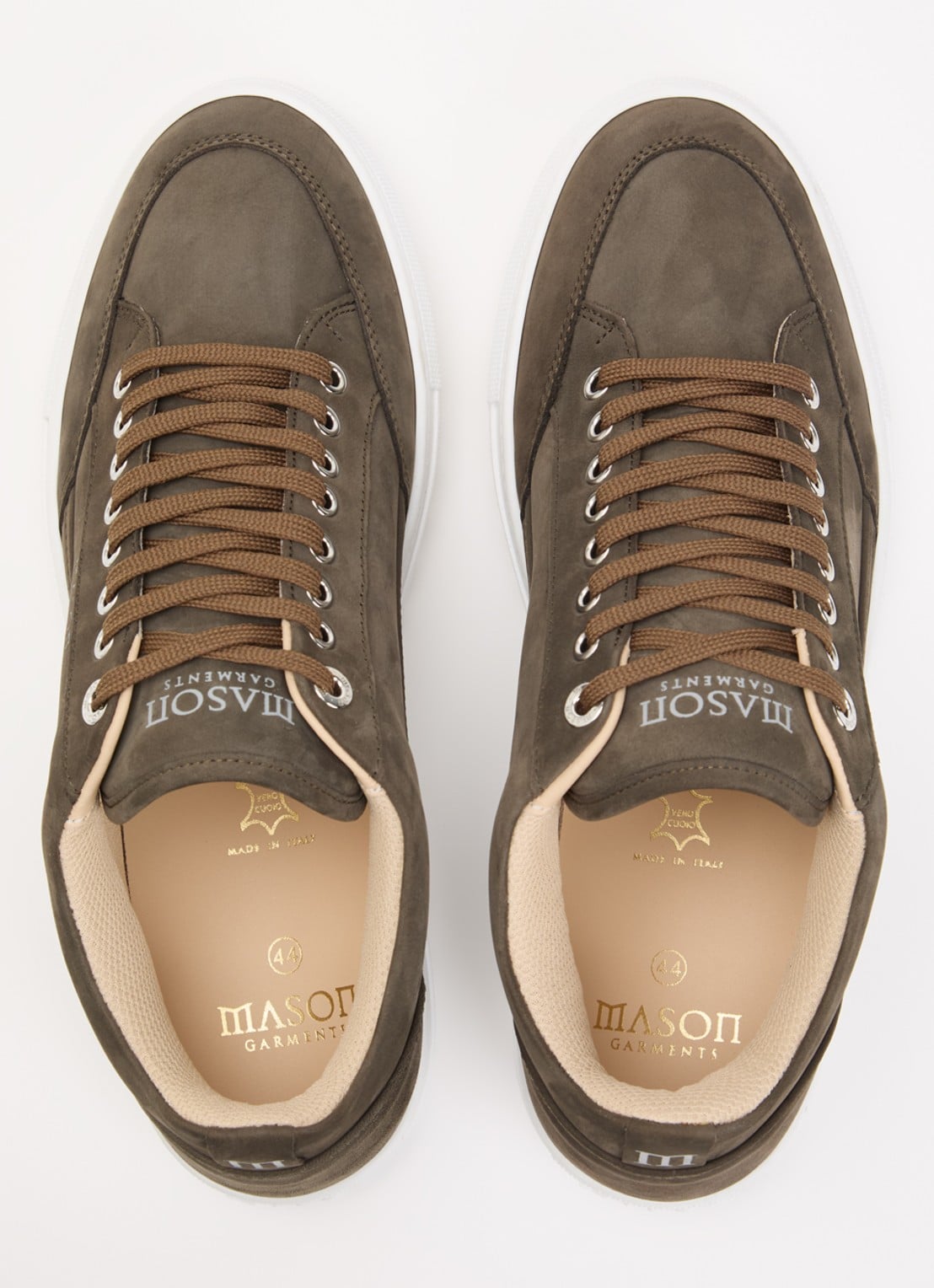 Mason Garments Tia sneaker van leer - detail 2 donkergroen