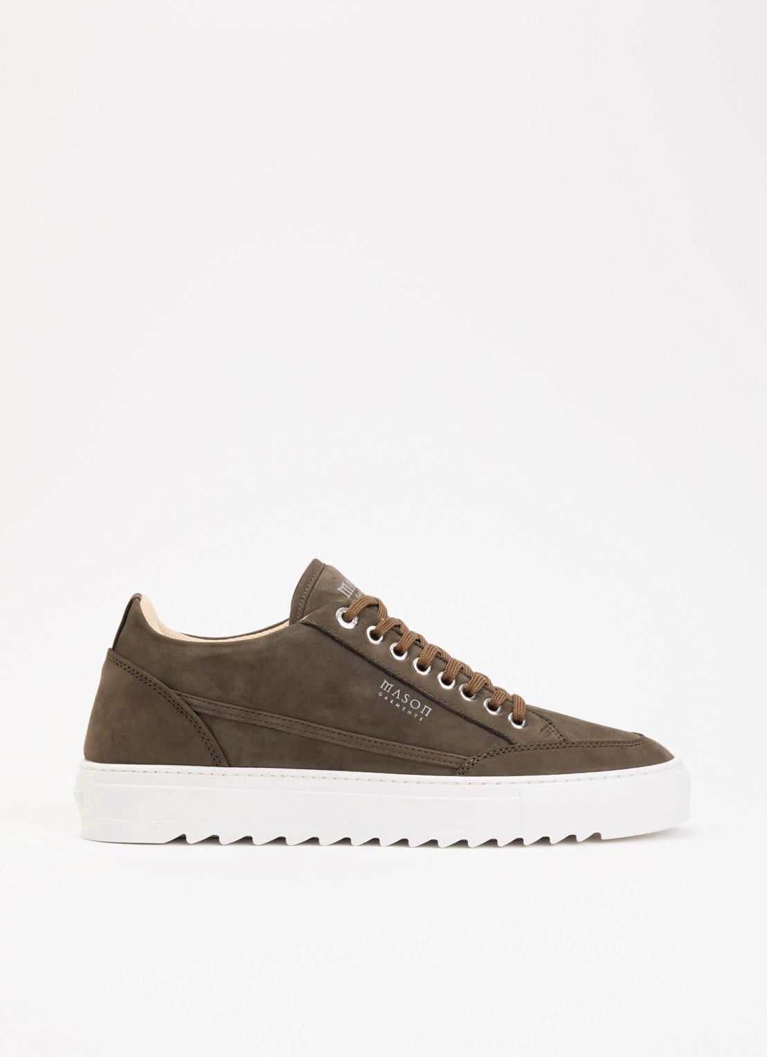 Mason Garments Tia sneaker van leer - voorkant 5 donkergroen