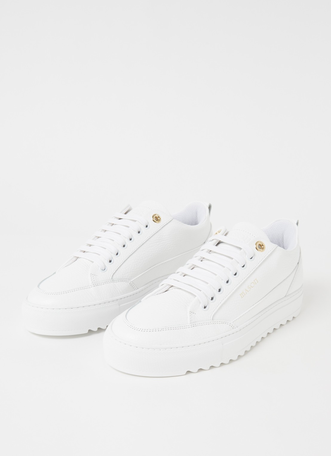 Mason Garments Tia sneaker van leer - detail 2 wit