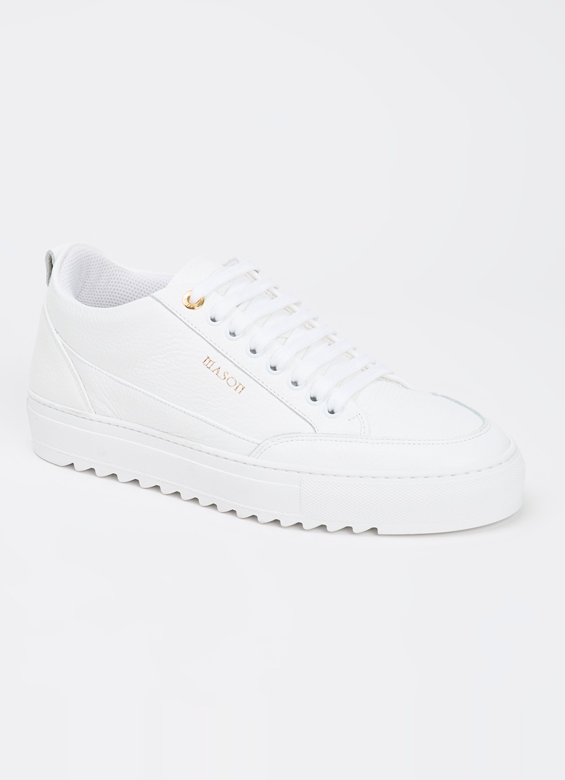 Mason Garments Tia sneaker van leer - voorkant 8 wit