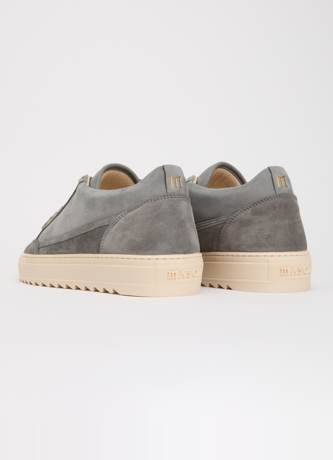 Mason Garments Tia sneaker van nubuck met details van suède - achterkant 4 donkergrijs