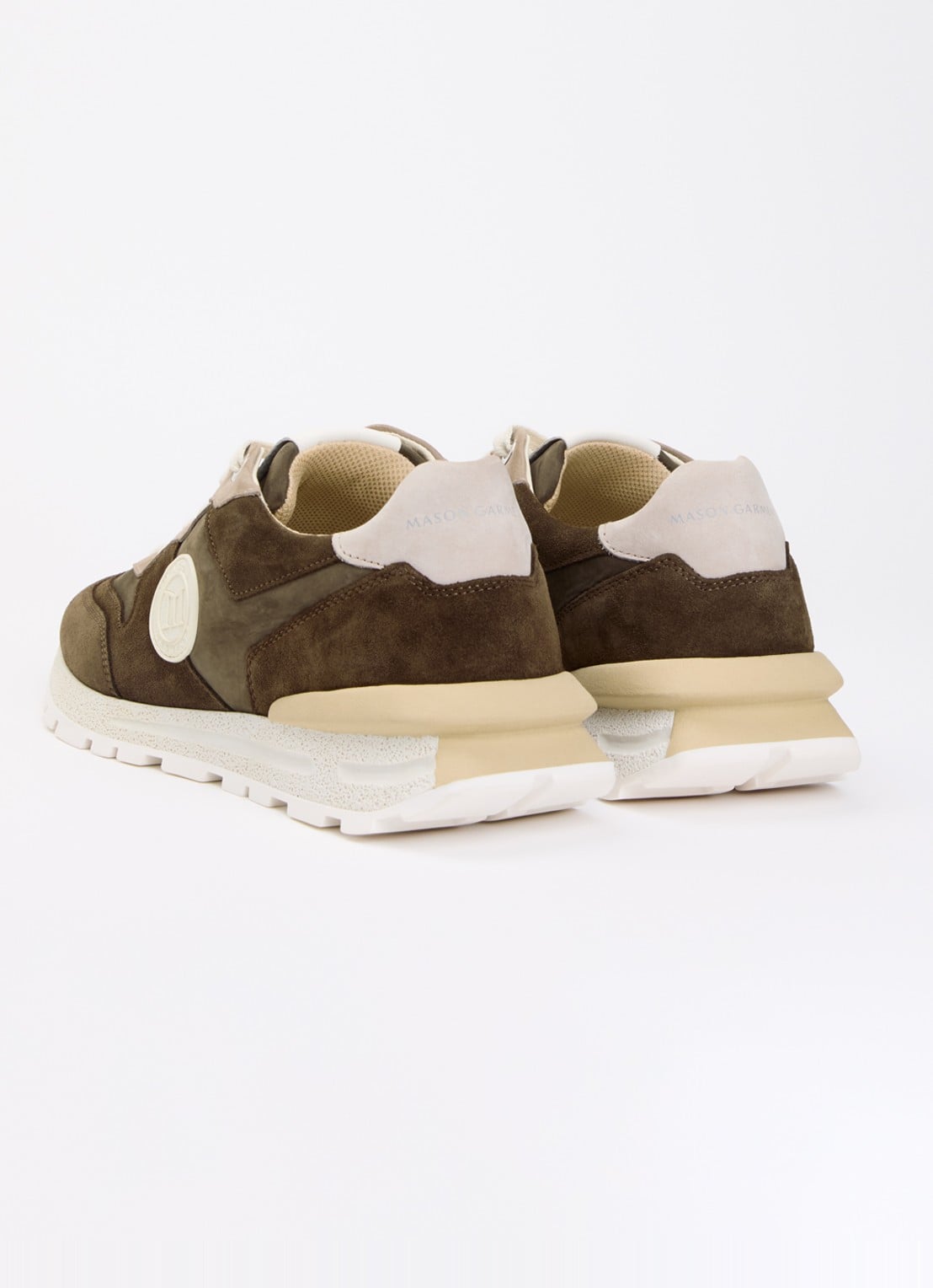 Mason Garments Tia sneaker van nubuck - achterkant 2 bruin