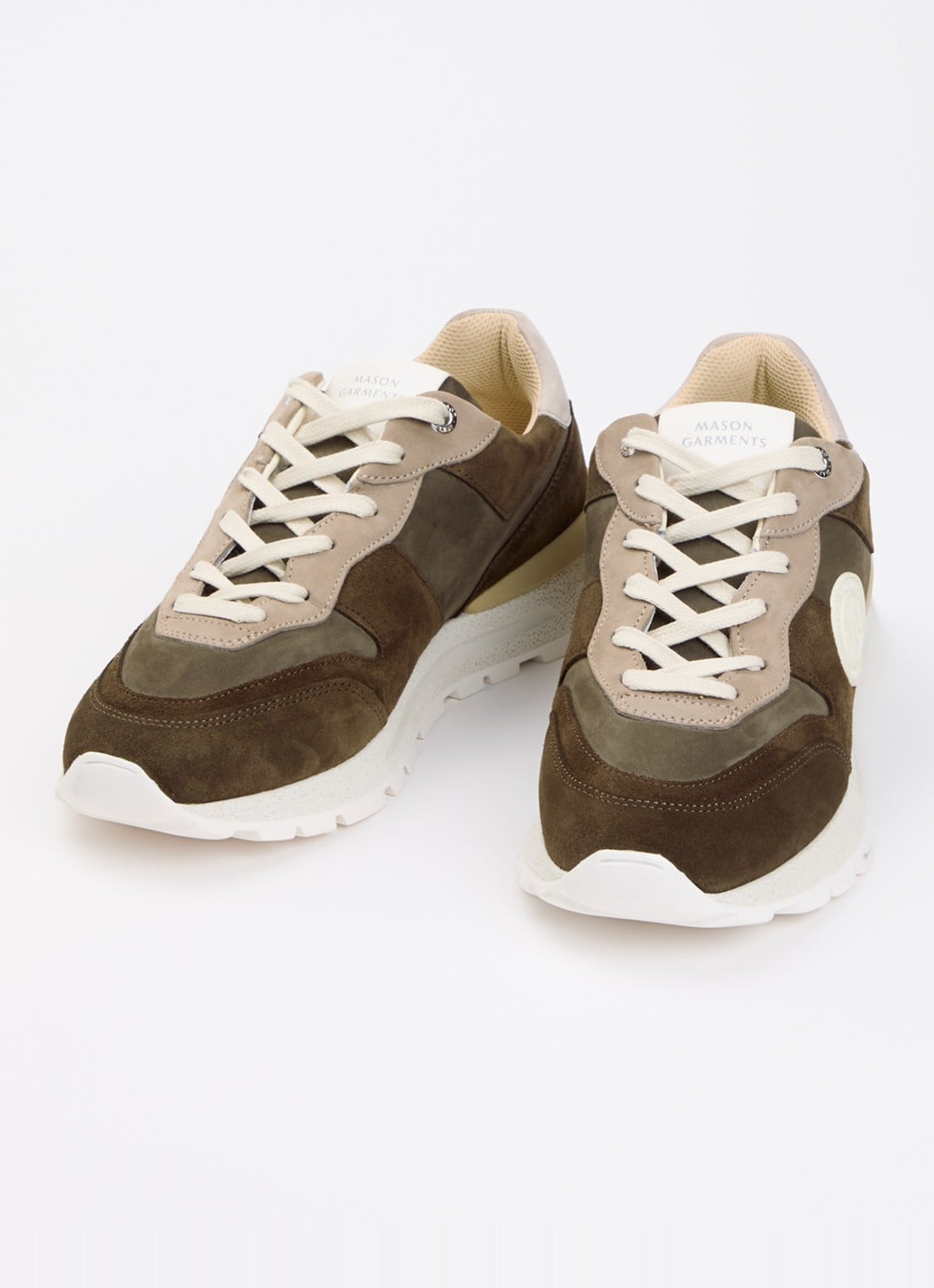 Mason Garments Tia sneaker van nubuck - detail 3 bruin