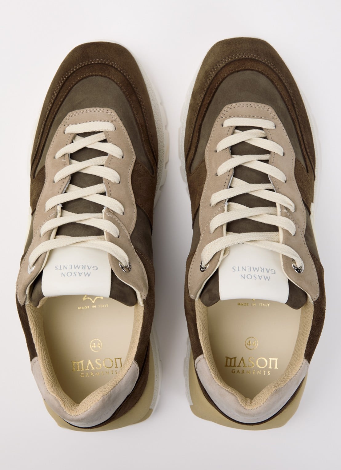 Mason Garments Tia sneaker van nubuck - detail 4 bruin
