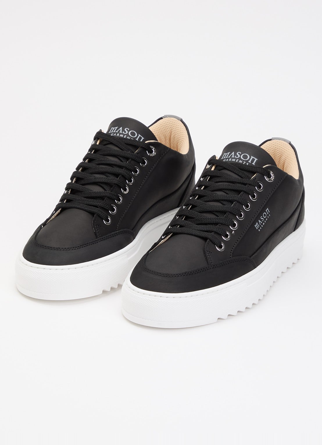 Mason Garments Tia  sneaker van nubuck - detail 2 zwart