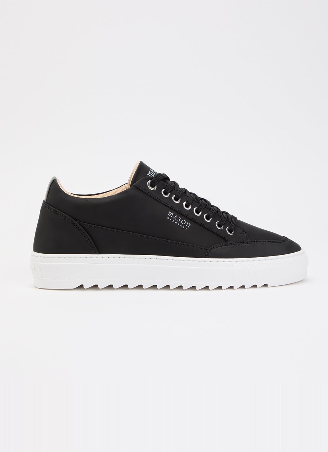 Mason Garments Tia  sneaker van nubuck - voorkant zwart
