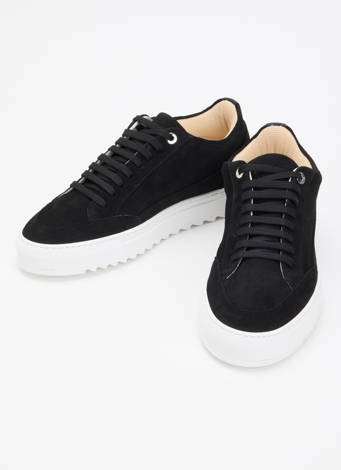 Mason Garments Tia sneaker van nubuck - detail zwart