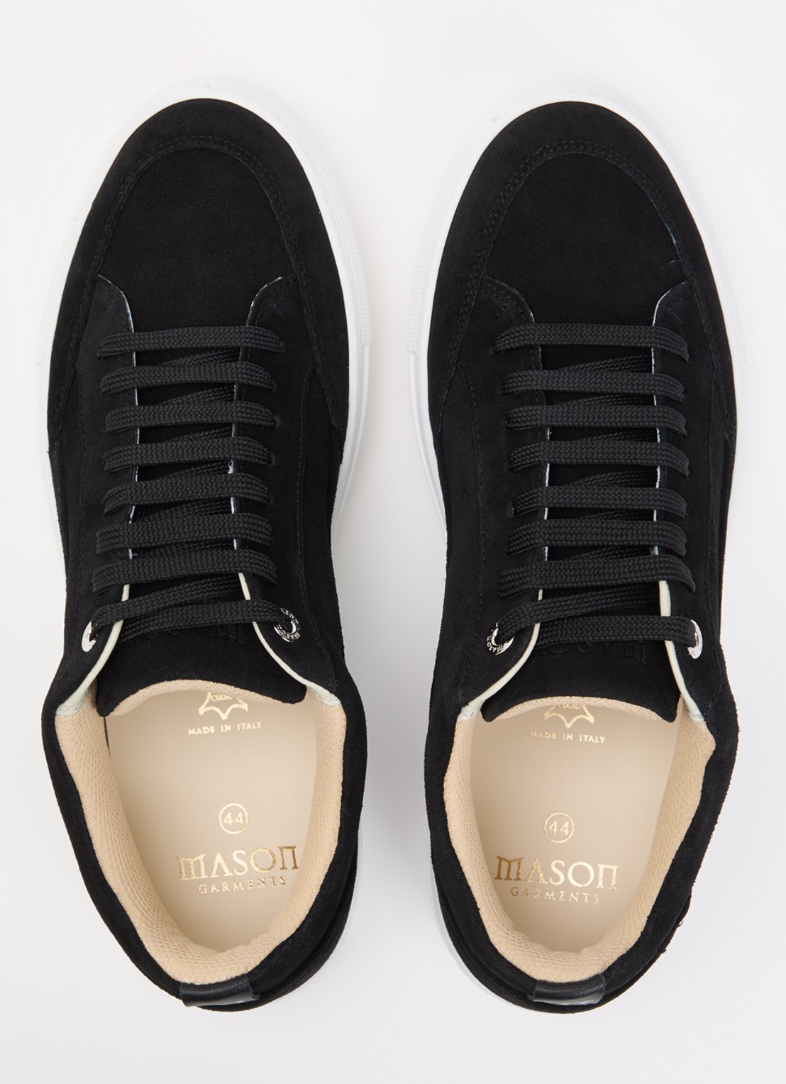 Mason Garments Tia sneaker van nubuck - detail 2 zwart