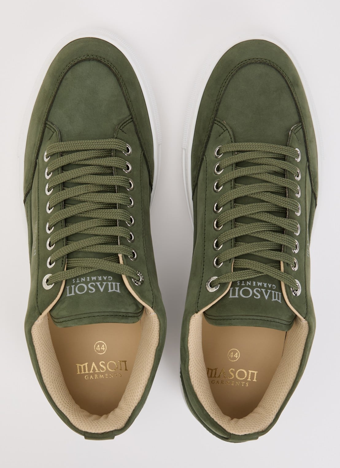 Mason Garments Tia  sneaker van nubuck - detail 4 groen