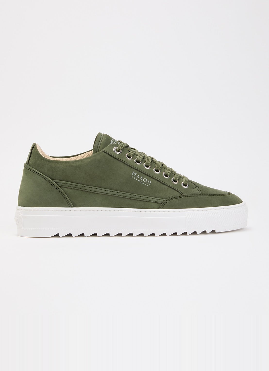 Mason Garments Tia  sneaker van nubuck - voorkant 2 groen