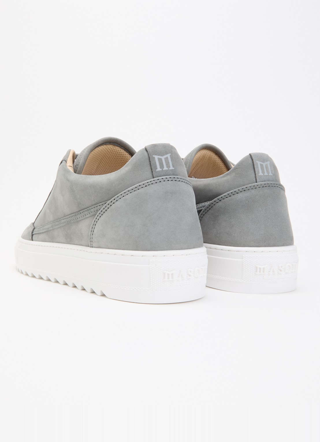 Mason Garments Tia sneaker van nubuck - achterkant 5 lichtgrijs
