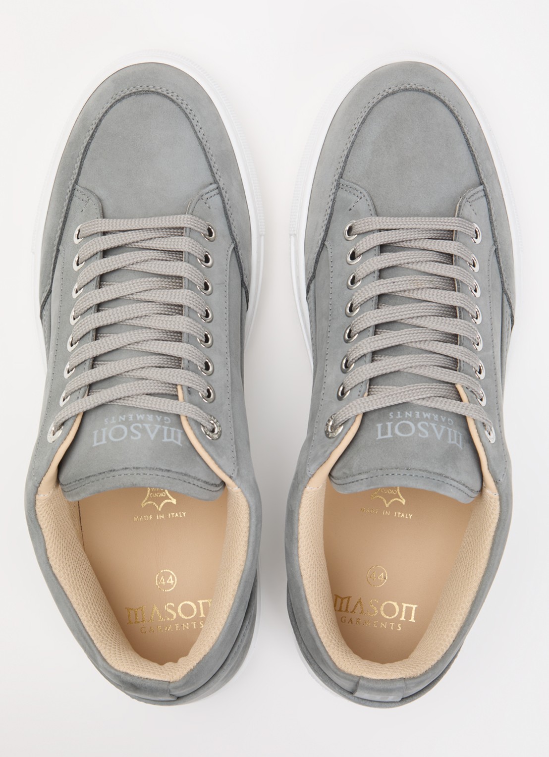 Mason Garments Tia sneaker van nubuck - detail 3 lichtgrijs