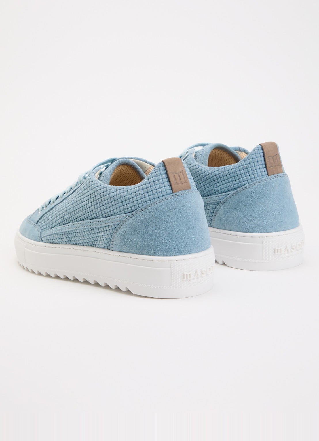 Mason Garments Tia sneaker van suède - achterkant 2 lichtblauw