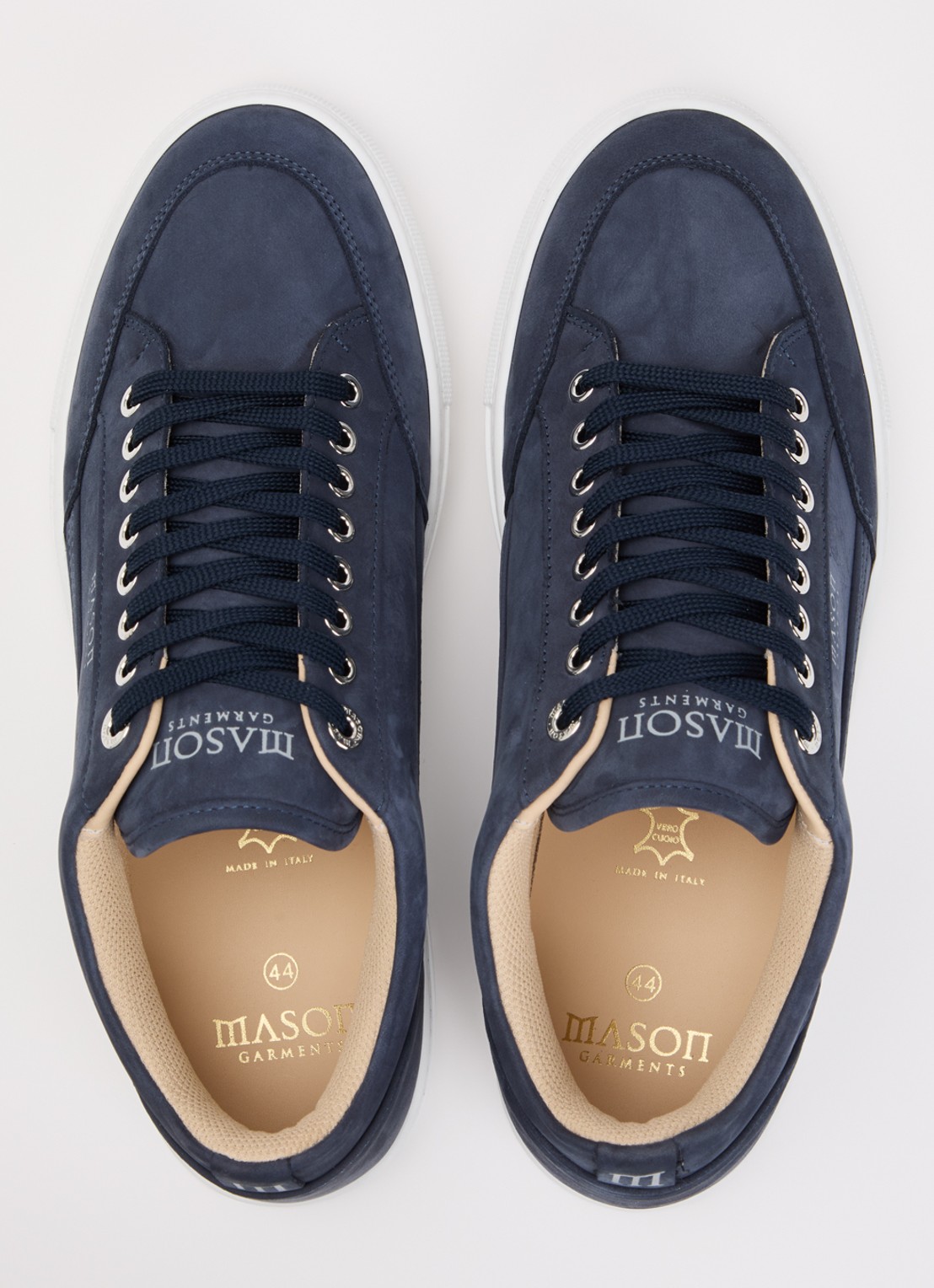 Mason Garments Tia Sollevamento sneaker van nubuck - detail 4 donkerblauw