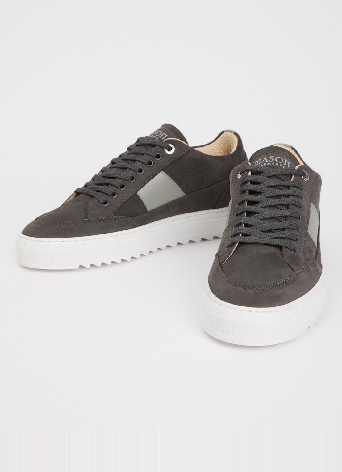 Mason Garments Tia Sport sneaker van nubuck  - detail 3 donkergrijs