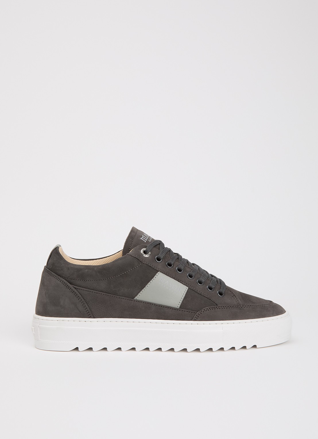 Mason Garments Tia Sport sneaker van nubuck  - voorkant 2 donkergrijs