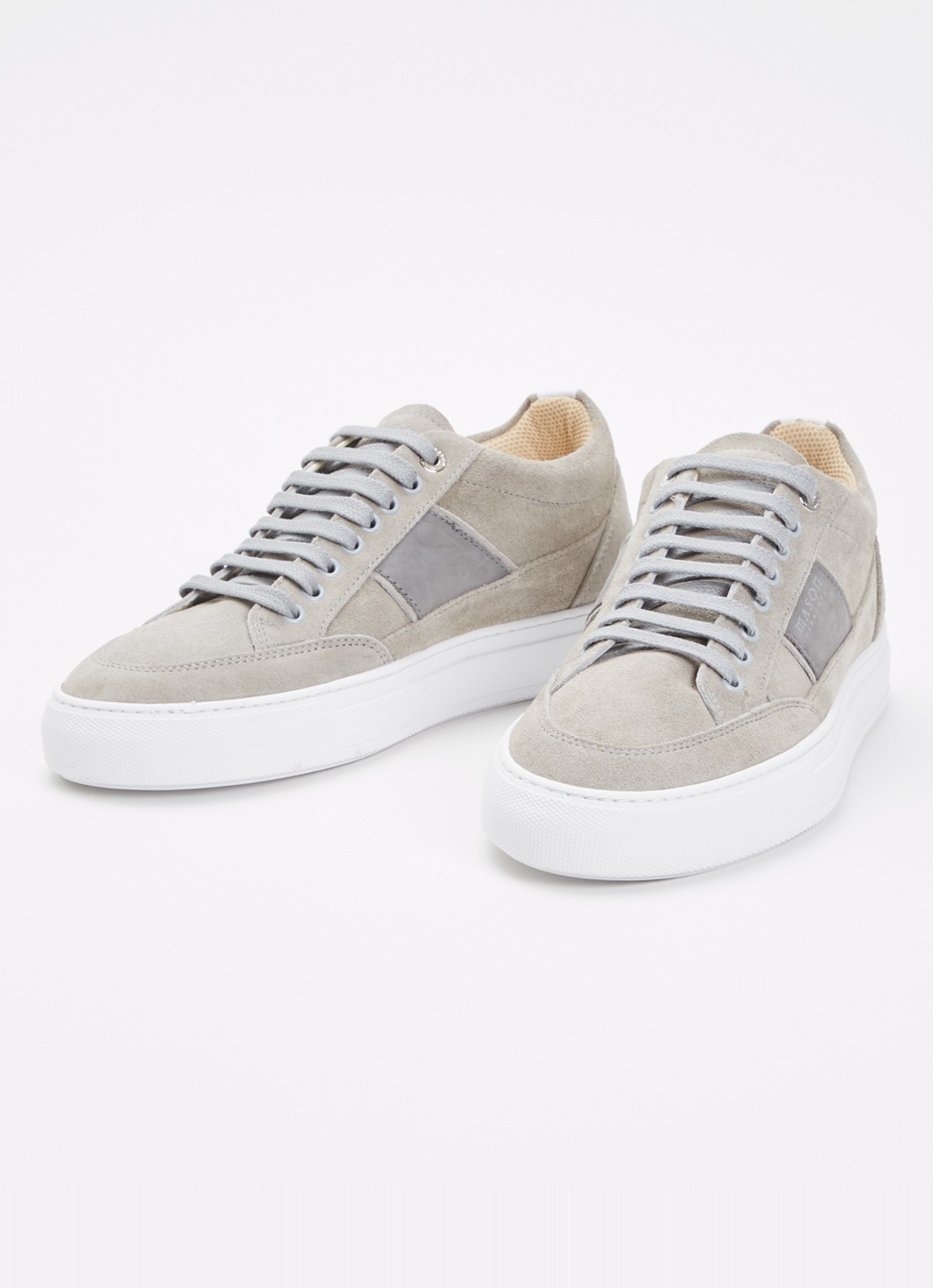 Mason Garments Tia Sport sneaker van suède - detail grijs