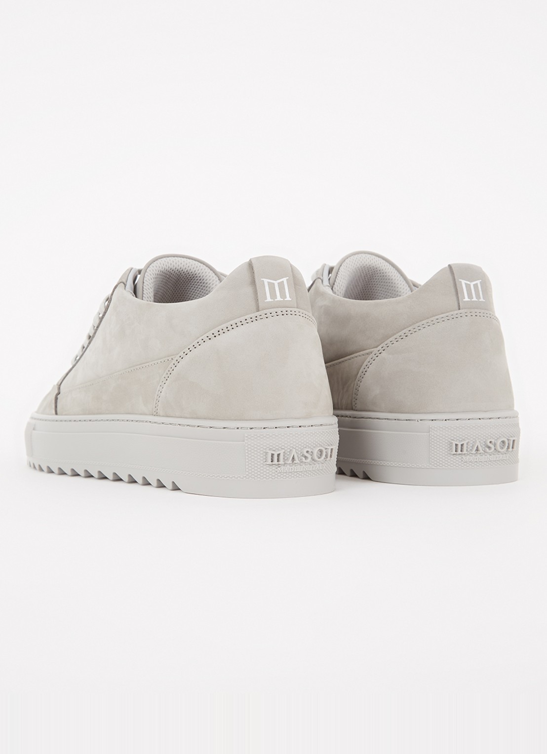 Mason Garments Tia Tonale sneaker van nubuck  - achterkant 5 lichtgrijs