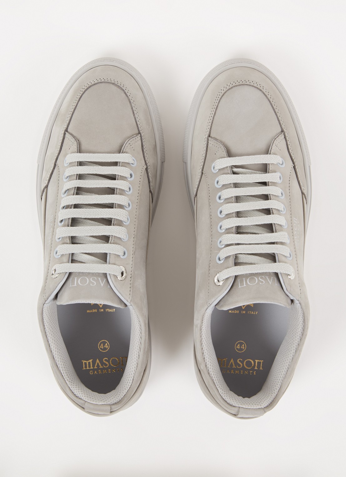 Mason Garments Tia Tonale sneaker van nubuck  - detail 3 lichtgrijs