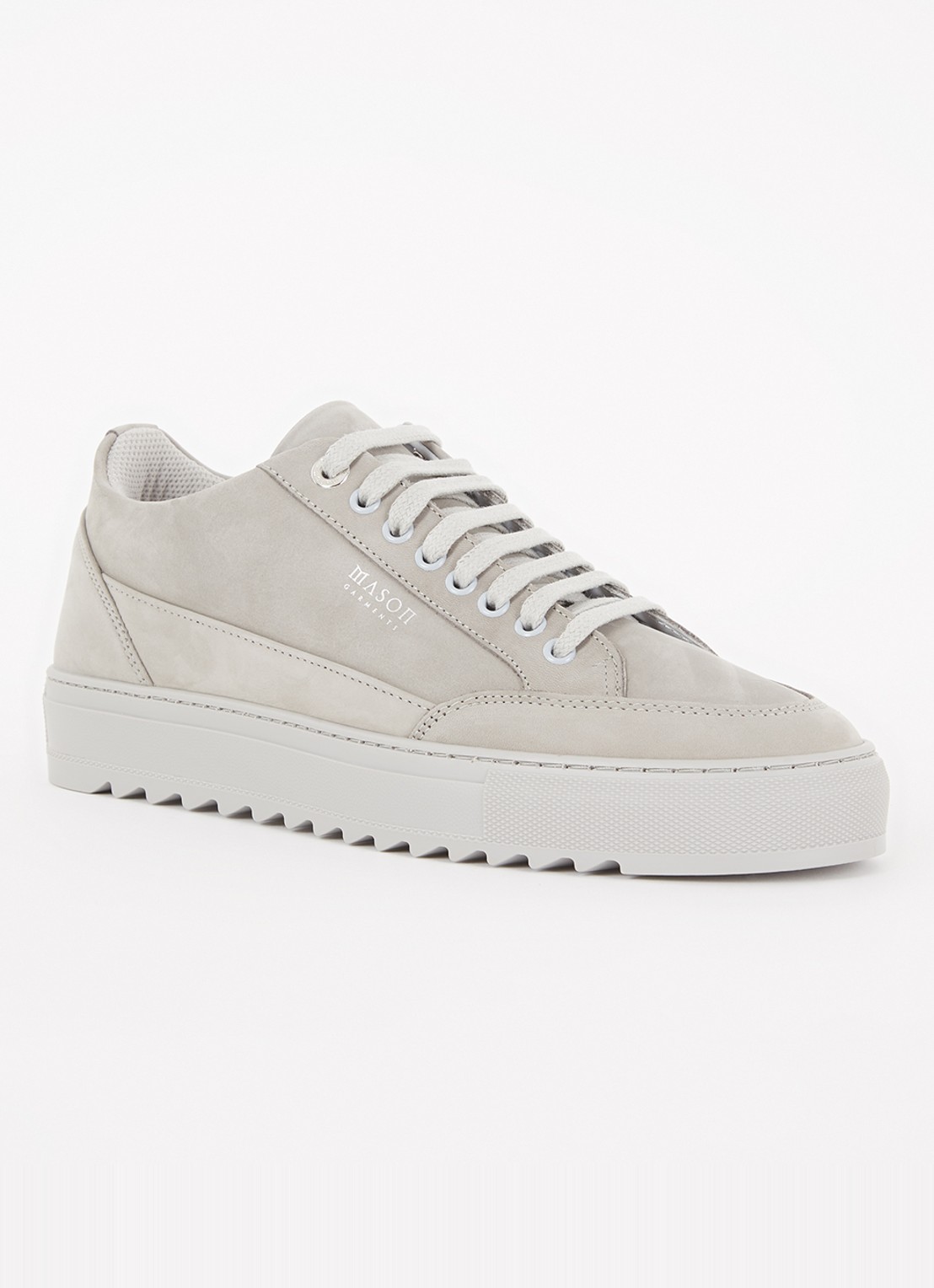 Mason Garments Tia Tonale sneaker van nubuck  - voorkant lichtgrijs