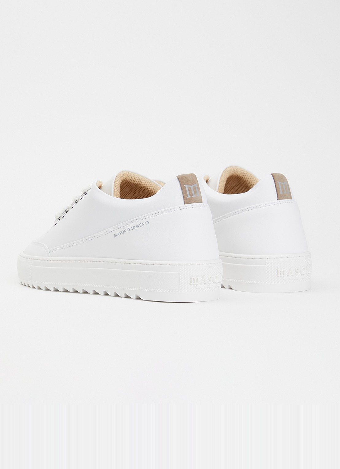 Mason Garments Torino sneaker van leer - achterkant 5 wit