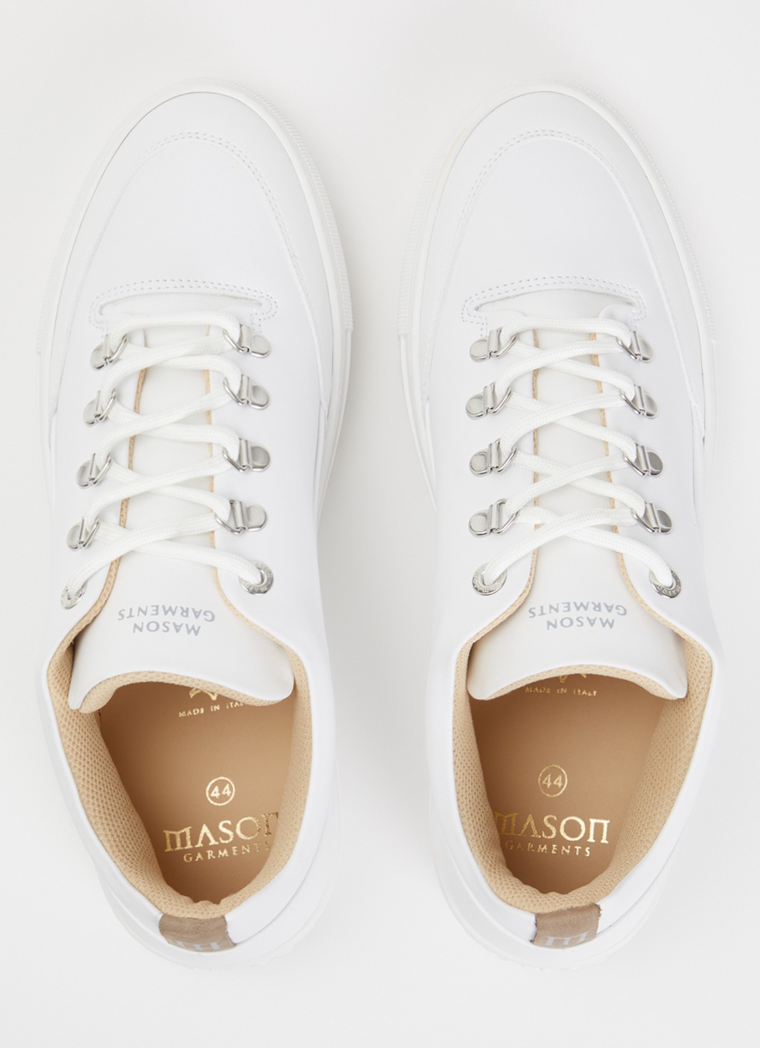 Mason Garments Torino sneaker van leer - detail 3 wit