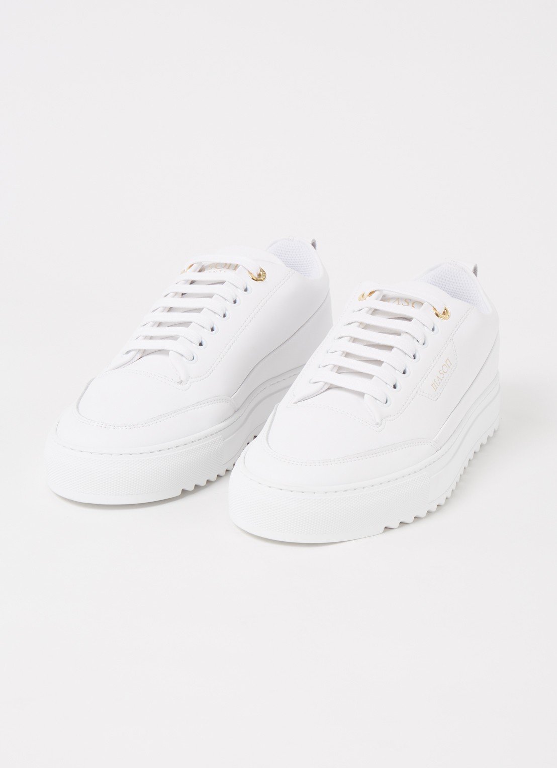 Mason Garments Torino sneaker van leer - detail 2 wit