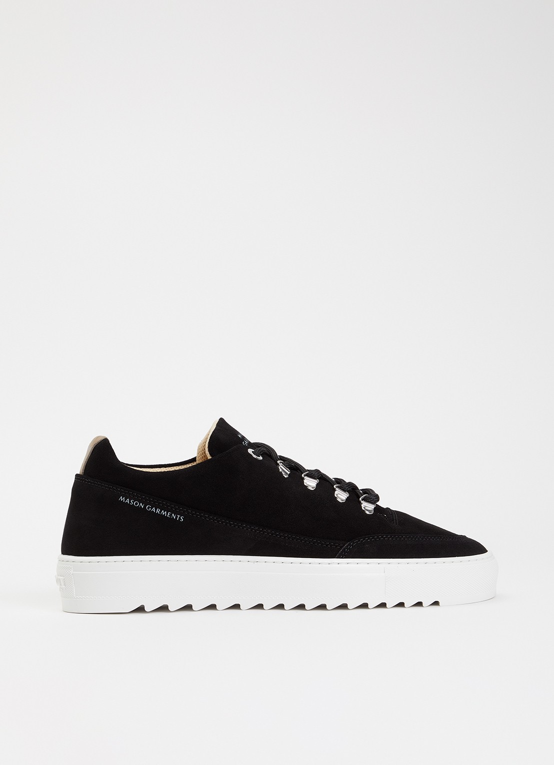 Mason Garments Torino sneaker van suède - voorkant 4 zwart
