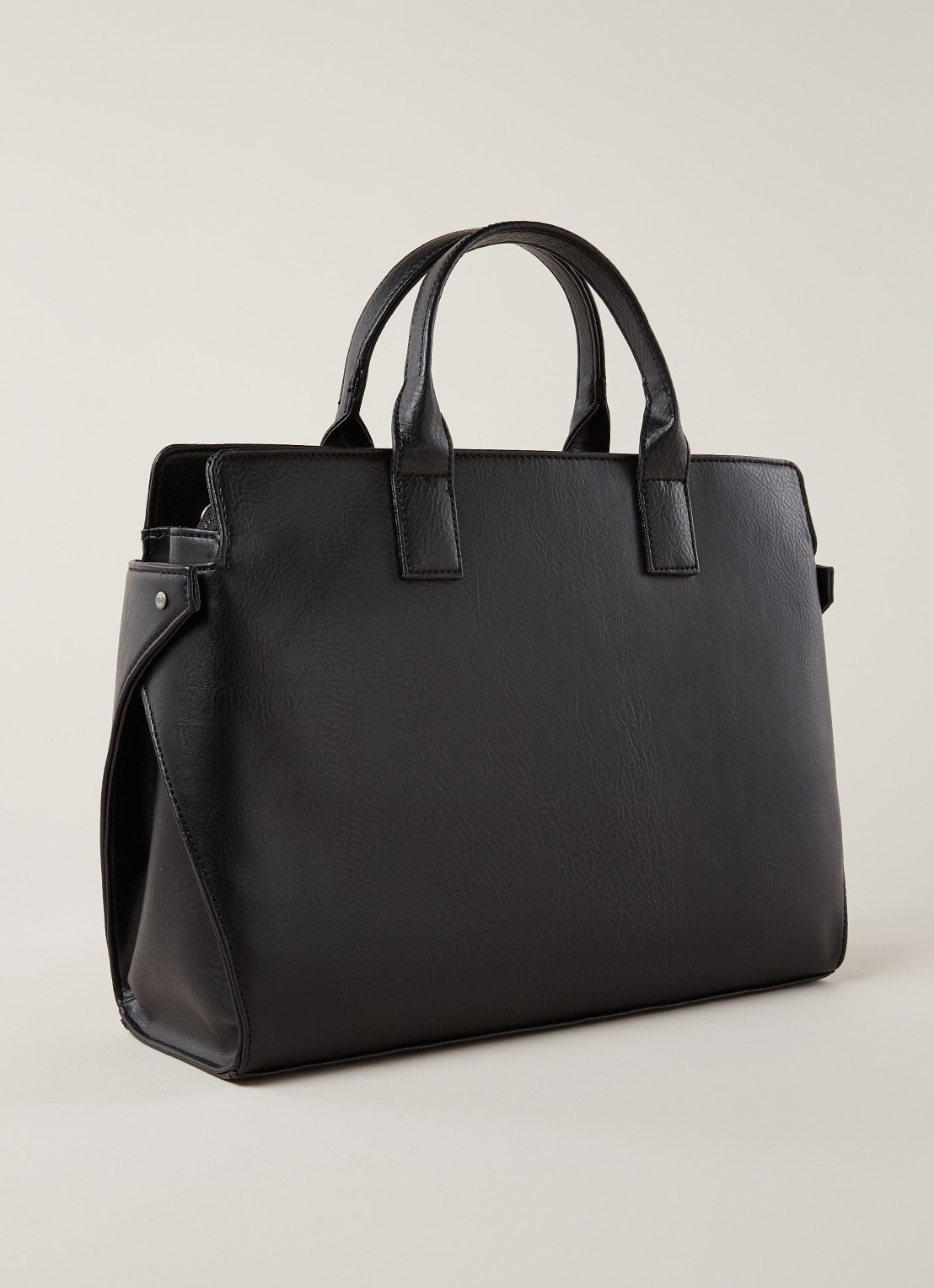 Matt & Nat Dwell Gloria handtas met afneembare schouderriem - detail zwart