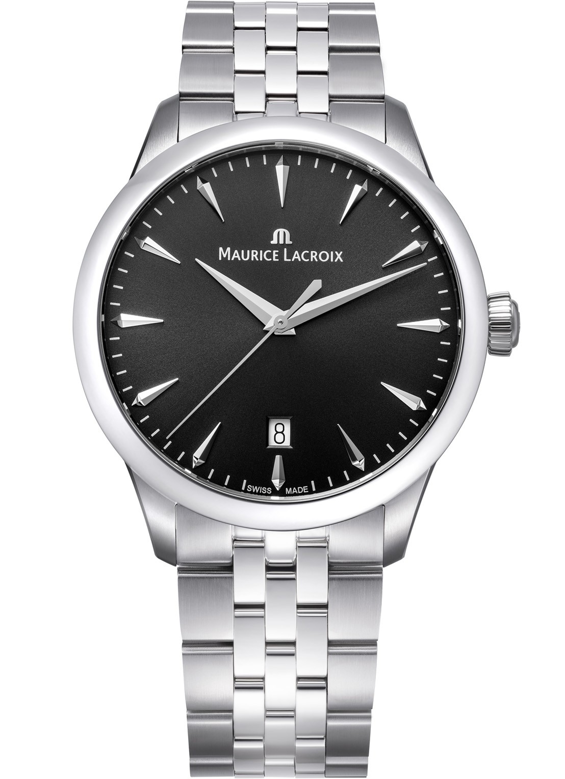 Maurice Lacroix 1975 horloge 751007-SS002-330-1 - voorkant zilver