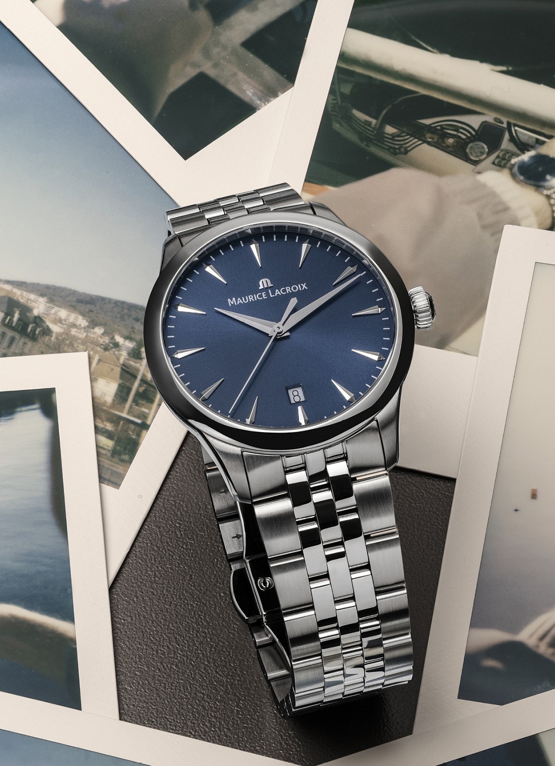 Maurice Lacroix 1975 horloge 751007-SS002-430-1 - voorkant 2 zilver
