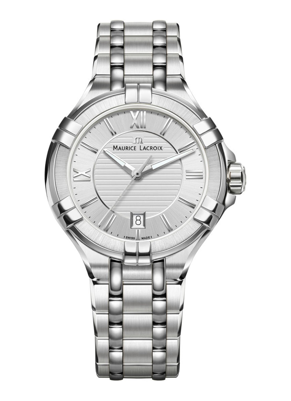 Maurice Lacroix Aikon horloge PA AI1004-SS002-130-1 - voorkant zilver