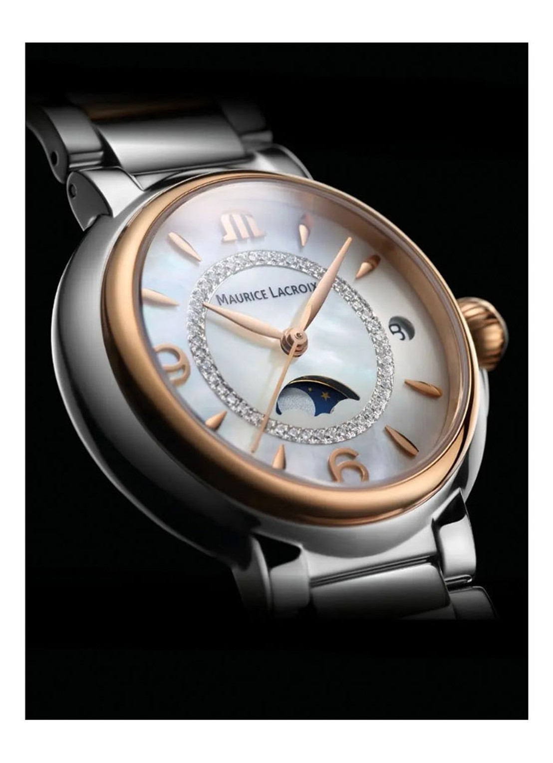 Maurice Lacroix Fiaba Moonphase horloge FA1084-PVP13-150-1 - detail zilver