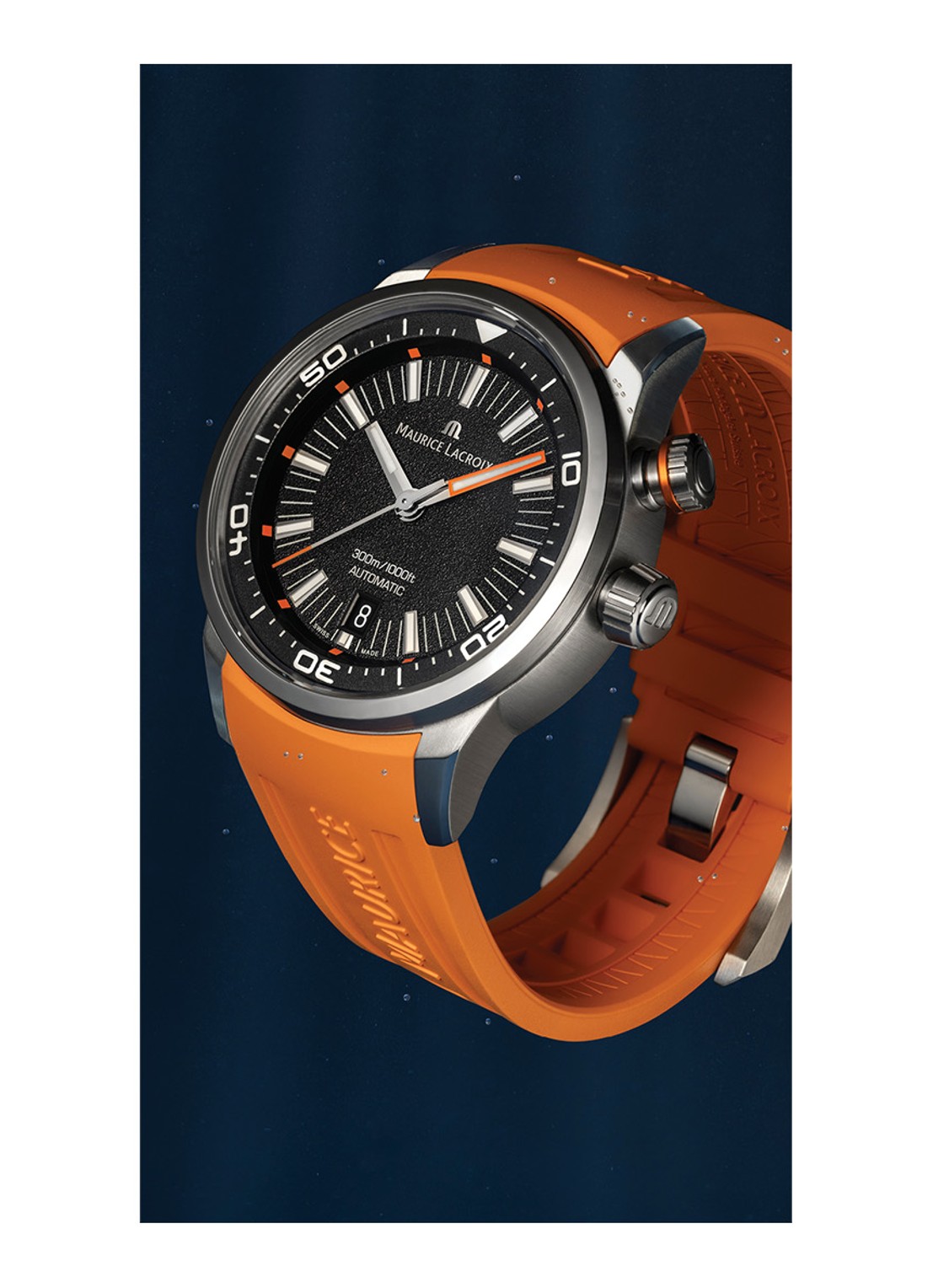 Maurice Lacroix Pontos S Diver horloge PT6248-SS00L-330-J - detail zilver