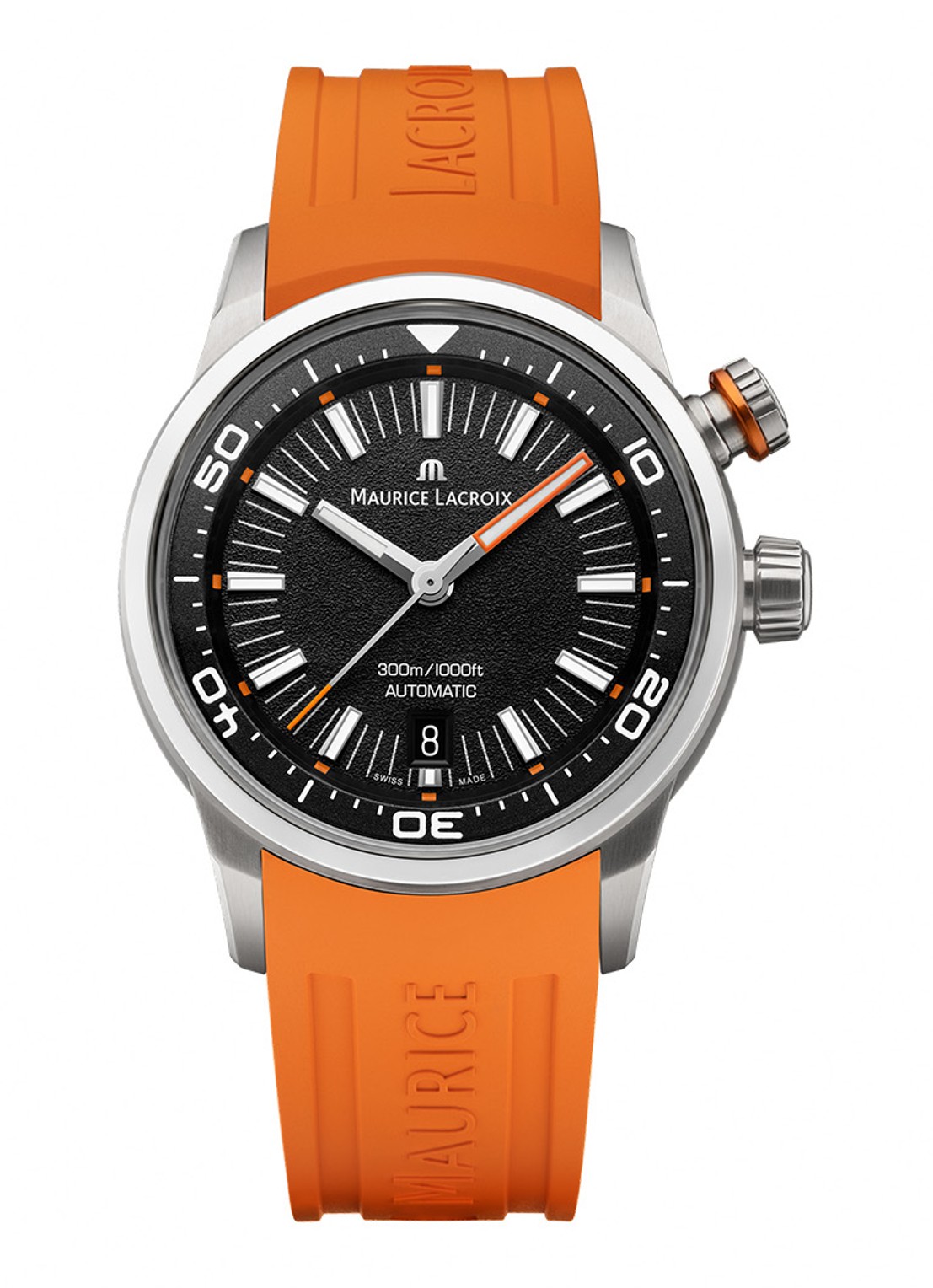 Maurice Lacroix Pontos S Diver horloge PT6248-SS00L-330-J - voorkant 4 zilver