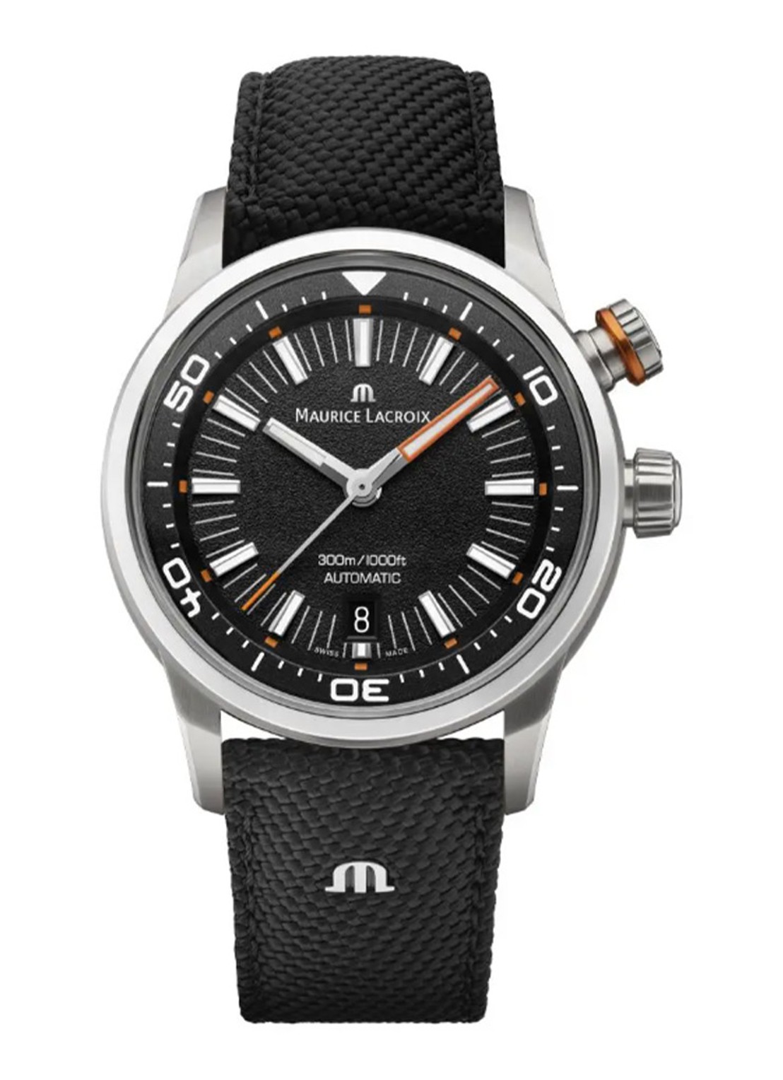 Maurice Lacroix Pontos S Diver horloge PT6248-SS00L-330-J - voorkant 5 zilver