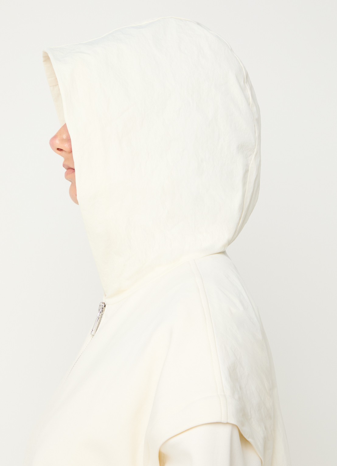 Max & Co Bavero sweatvest met capuchon - detail 2 gebroken wit