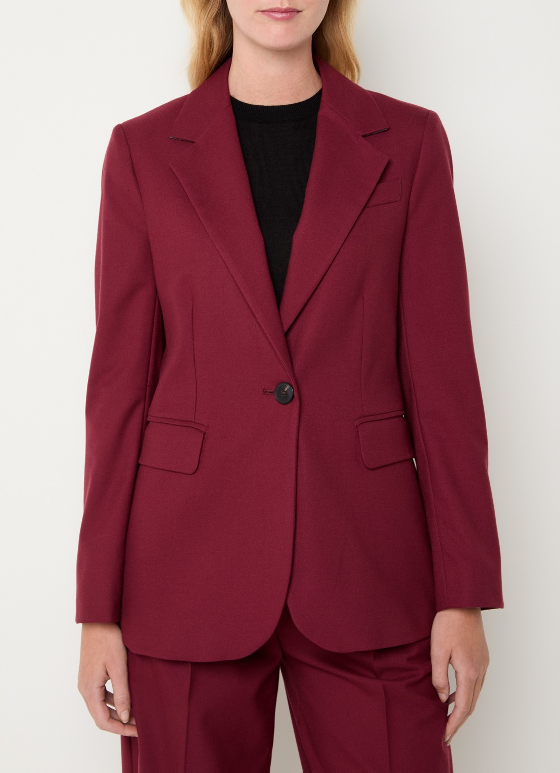Max & Co Blazer met klepzakken - detail 2 bordeauxrood