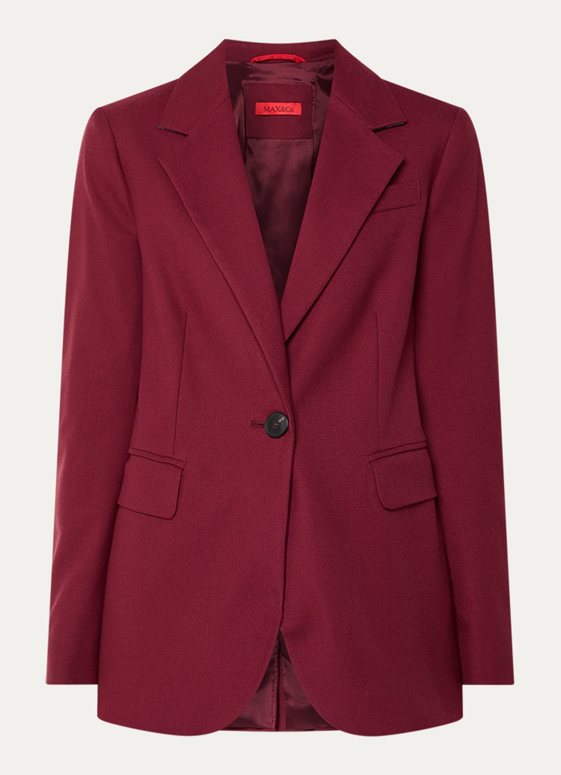 Max & Co Blazer met klepzakken - voorkant 3 bordeauxrood