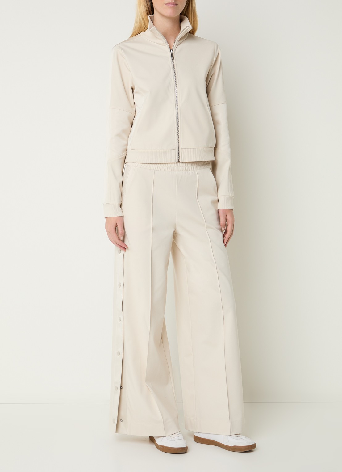 Max & Co Candore jack met steekzakken - voorkant 2 beige