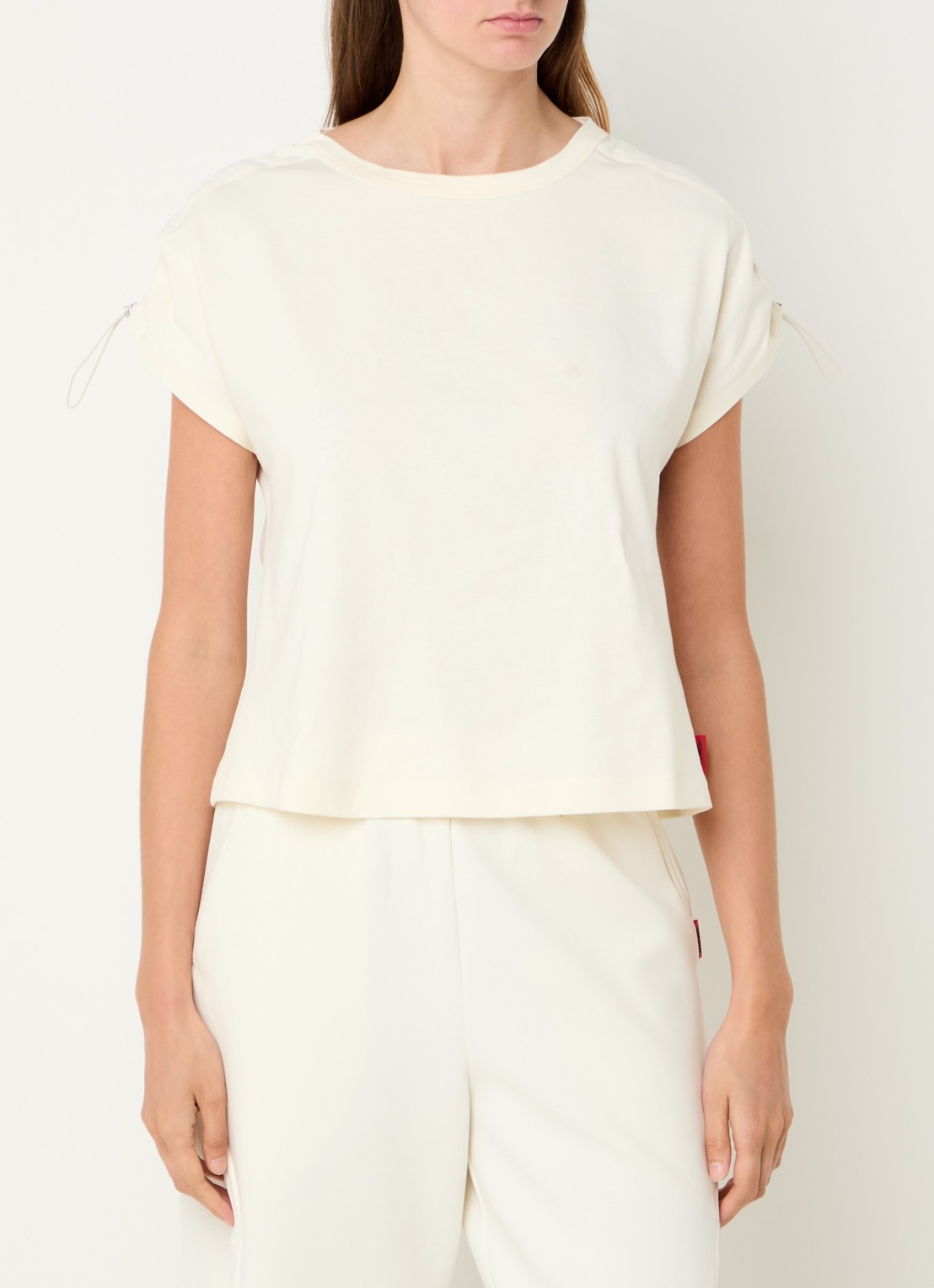 Max & Co Coimbra T-shirt met trekkoord - detail creme