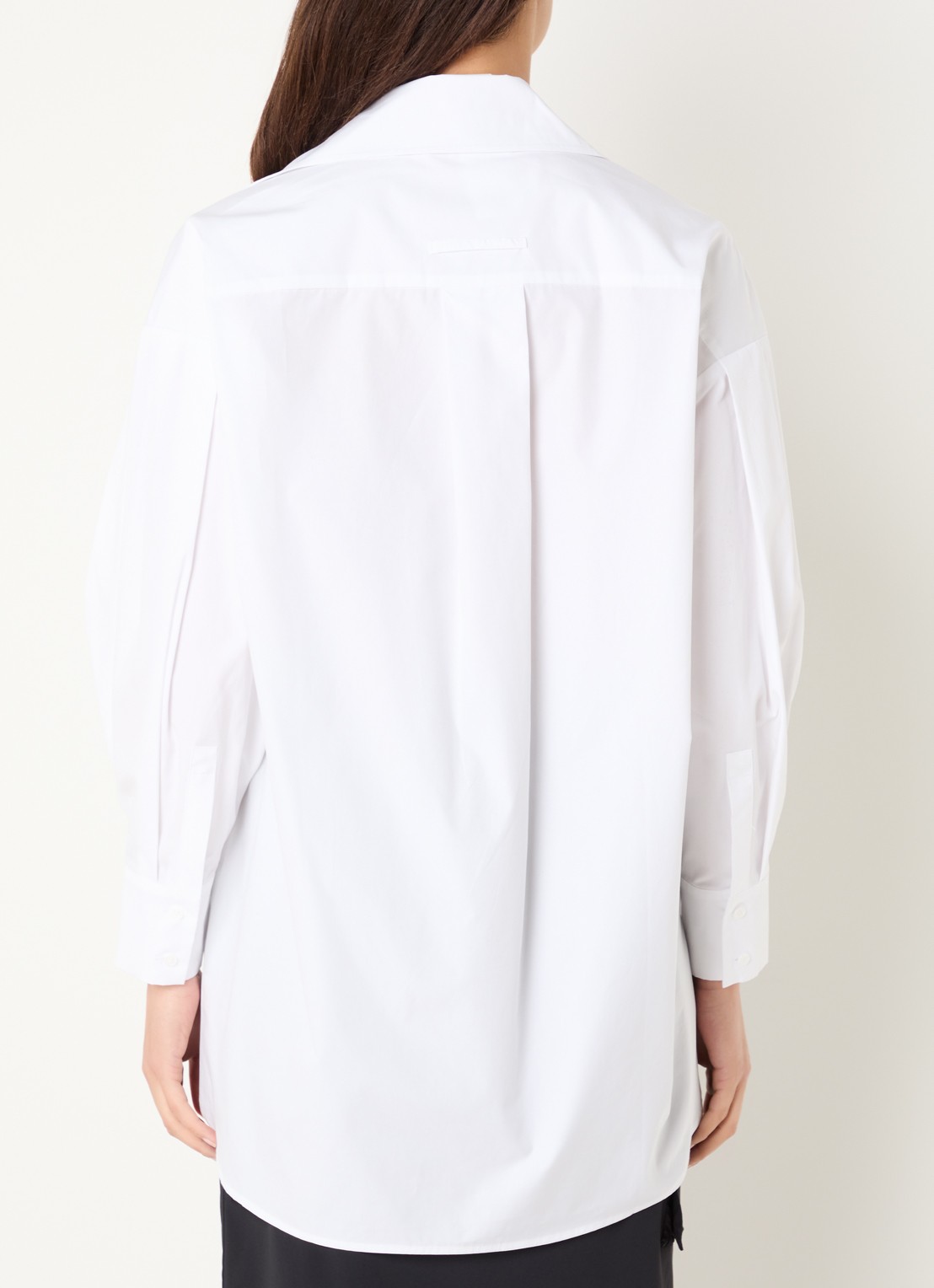 Max & Co Colle oversized blouse met kraag - achterkant wit