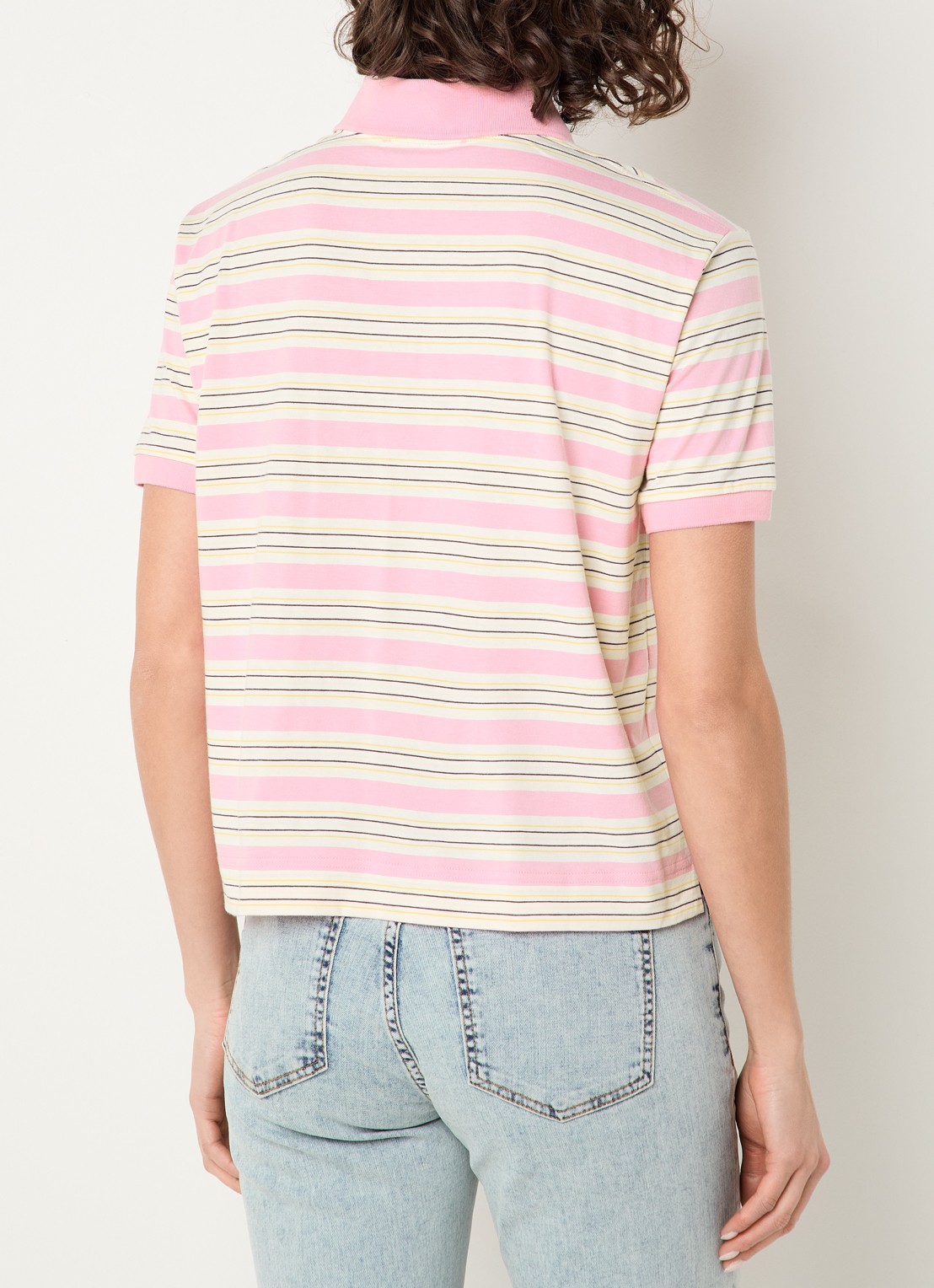 Max & Co Comandare polo met streepprint - achterkant 2 roze